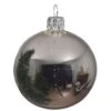 Lot De 4 Boules De Noël En Verre (D100 Mm) Arctique Brillantes Argent -Village de Noel set de 4 boule verre brillant dia10 00cm argent 100984 1624529487