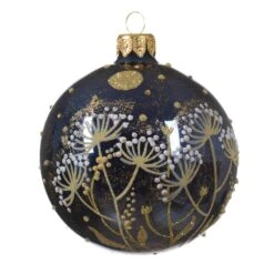 Lot De 6 Boules De Noël (D80 Mm) En Verre Berce Du Caucase