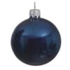 Lot De 6 Boules De Noël En Verre (D80 Mm) Arctique Brillantes Bleu Nuit -Village de Noel set de 6 boule verre brillant dia8 00cm bleu nuit 100852 1624366495