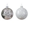 Lot De 6 Boules De Noël (D80 Mm) En Verre Sirius -Village de Noel set de 6 boule verre brillant email flocon neige 129096 1685711544