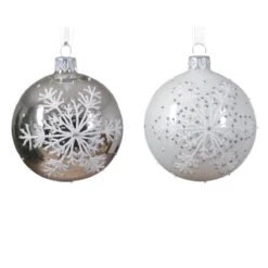 Lot De 6 Boules De Noël (D80 Mm) En Verre Sirius