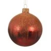 Lot De 6 Boules De Noël (D80 Mm) En Verre Givre Rouge -Village de Noel set de 6 boule verre brillant haut ballotine 128998 1685710362