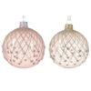 Lot De 6 Boules De Noël (D80 Mm) En Verre Shiny -Village de Noel set de 6 boule verre email brillant transparent lignes paillettes 129000 1685711693