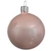 Lot De 6 Boules De Noël En Verre (D80 Mm) Arctique Brillantes Rose Poudré -Village de Noel set de 6 boule verre email dia8 00cm rose poudre 100849 1624366411