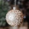 Lot De 6 Boules De Noël (D80 Mm) En Verre Furia Perle
