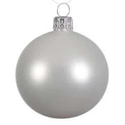 Lot De 6 Boules De Noël En Verre (D80 Mm) Arctique Mates Blanc