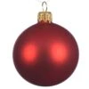 Lot De 6 Boules De Noël En Verre (D80 Mm) Arctique Mates Rouge -Village de Noel set de 6 boule verre mat dia8 00cm rouge no l 100834 1624281462