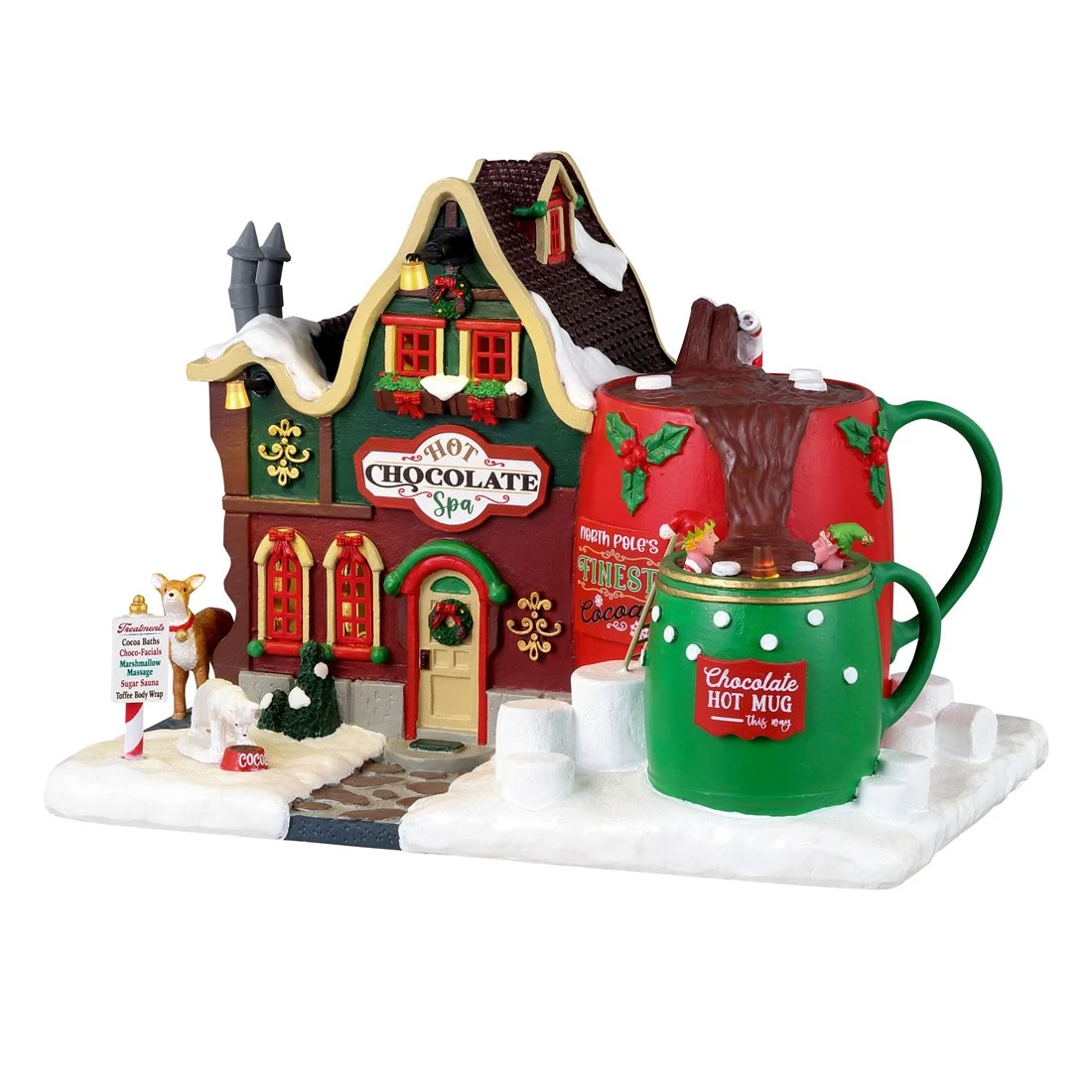 Village De Noël Lemax à Piles Lumineux Spa Au Chocolat Chaud 3 Village De Noël Lemax à Piles Lumineux Spa Au Chocolat Chaud