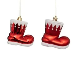 Lot De 4 Bottes Nuit De Noël Rouge