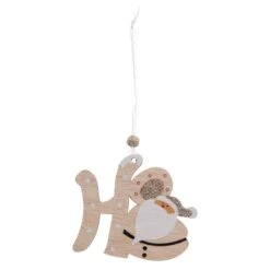 Lot De 4 Flocons De Noël à Suspendre Natural Blanc -Village de Noel sujet de noel bois kit 4pcs blanc 116947 1654163160