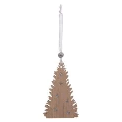 Lot De 4 Flocons De Noël à Suspendre Natural Blanc -Village de Noel sujet de noel bois kit 4pcs blanc 116947 1654163172