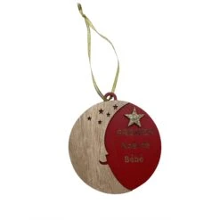 Suspension De Noël Lune Et étoile Rouge