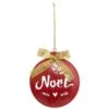 Suspension De Fête Rond Noël Rouge -Village de Noel sujet de noel metal noel perfore d12cm 116803 1654170285