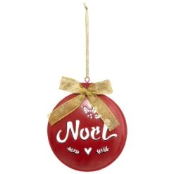 Suspension De Fête Rond Noël Rouge