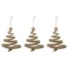 Lot De 3 Sapins De Noël à Suspendre Pailletés Or -Village de Noel sujet de noel sapin dore paillette x3 116653 1654171084