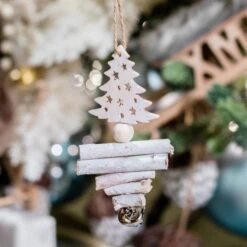 Suspension De Noël Bois Blanc