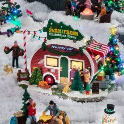 Village De Noël Lemax à Piles Lumineux La Caravane Aux Arbres -Village de Noel village de no l lemax piles lumineux la caravane aux arbres 130318 1690963005