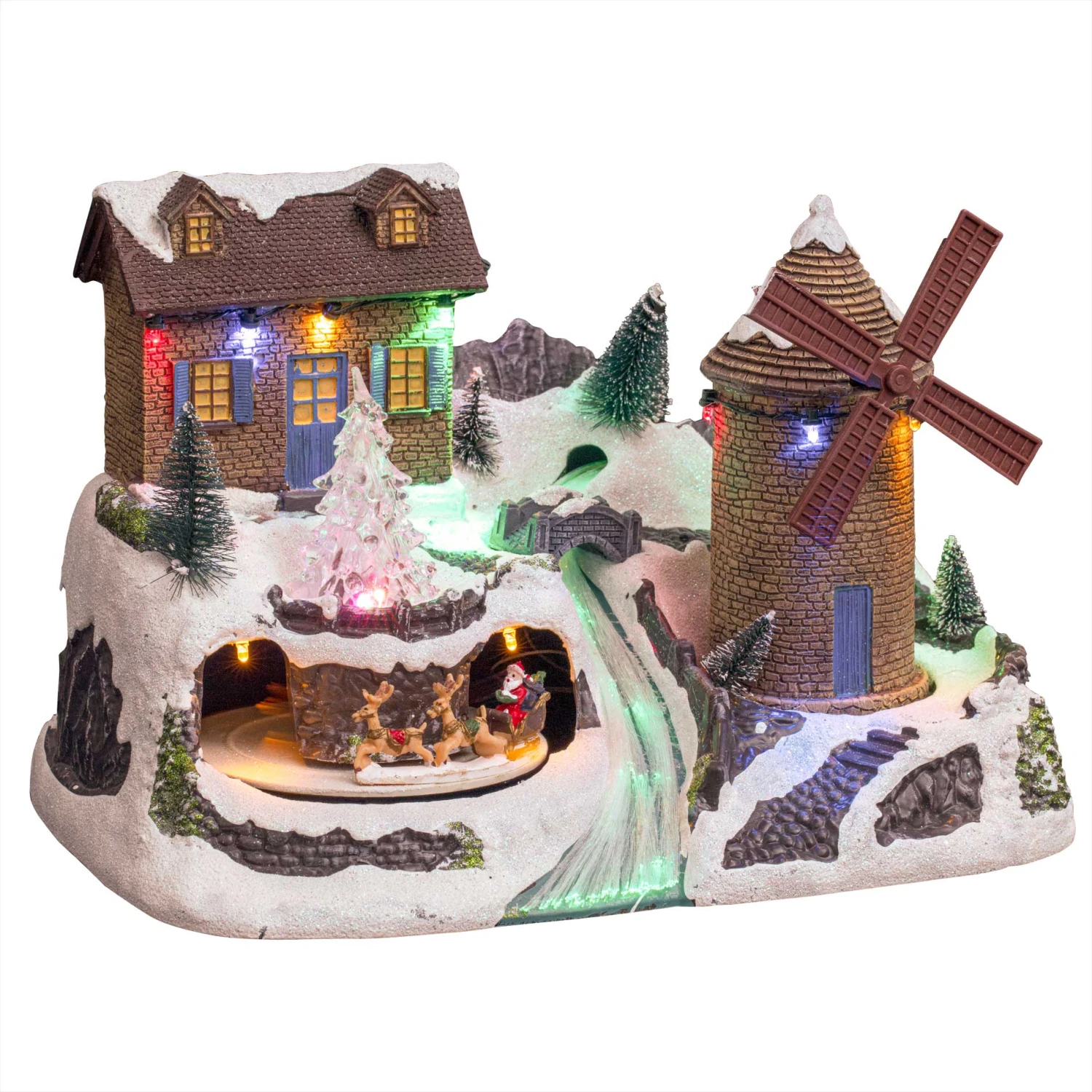 Village De Noël Lumineux Et Musical Moulin à Vent 4 Village De Noël Lumineux Et Musical Moulin à Vent – Image 2