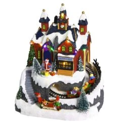 Village de Noel -Village de Noel village de no l lumineux piles atelier et train de no l lumineux et musical 46998 1673954606