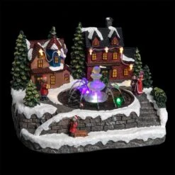 Village De Noël Lumineux Maison Et Fontaine -Village de Noel village de noel lumineux maison et fontaine 63248 1