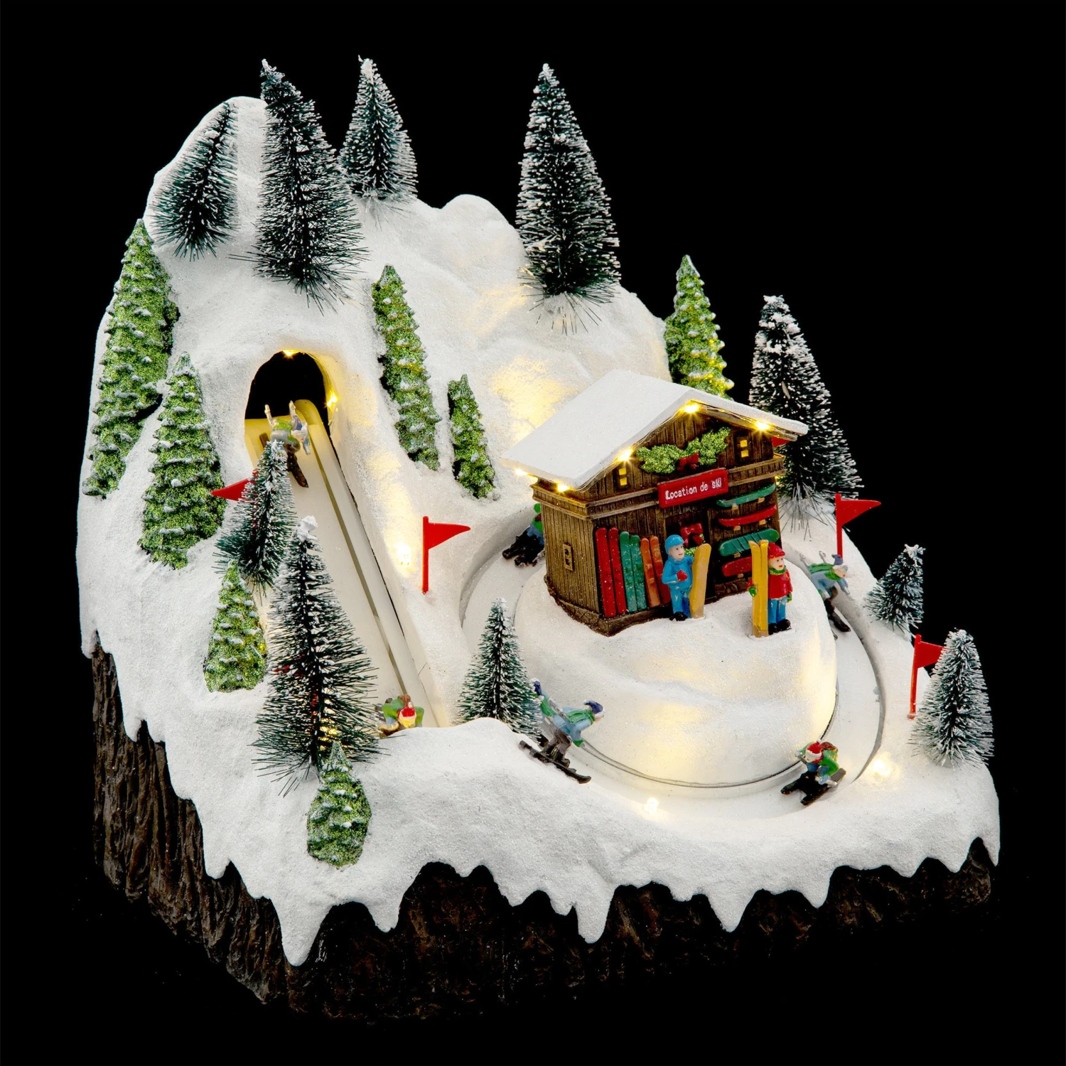 Village De Noël Lumineux Pistes De Ski 4 Village De Noël Lumineux Pistes De Ski – Image 2