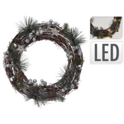 Couronne De Noël Lumineuse Calis Blanc Chaud