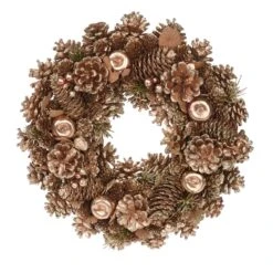 Couronne De Noël Décorée Pommes Naturel