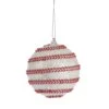 Lot De 12 Boules De Noël (D80 Mm) Venusa Rouge -Village de Noel xmas ball 80mm white 2ass 117457 1654262635